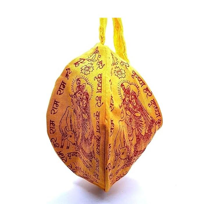 TreegoArt Fashion Original Vaijanti Mala 108 Beads With Hare Ram Hare Krishna Bag For Pooja - Pack Of 2