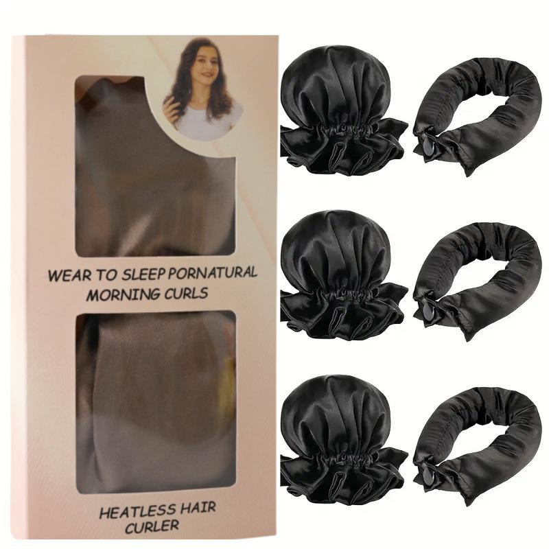 TikTok Heatless Curling Rod & Cap Set for Effortless Large Waves While Sleeping