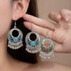 Bohemian Ethnic Style Earrings Geometric Water Droplets Round Bells Fringed Hollow Fashion Personality Temperament Earrings Women