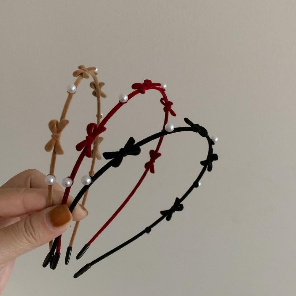 Plyšová květinová čelenka Zinek Zinková slitina Dámská vlasová obruč Jednoduchá mašle Vlasová čelenka Dámská