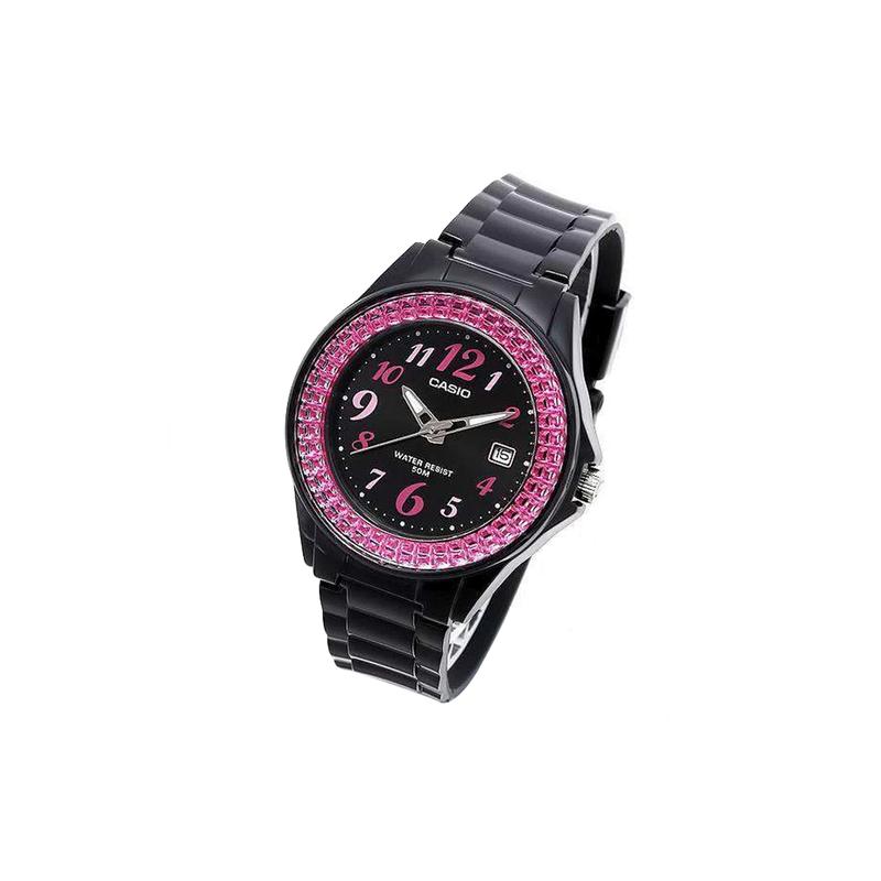 Casio YOUTH Series-disk Three-hand Quartz Movement Japanese and Korean Watch Women's Watch Black Dial LX-500H-1B