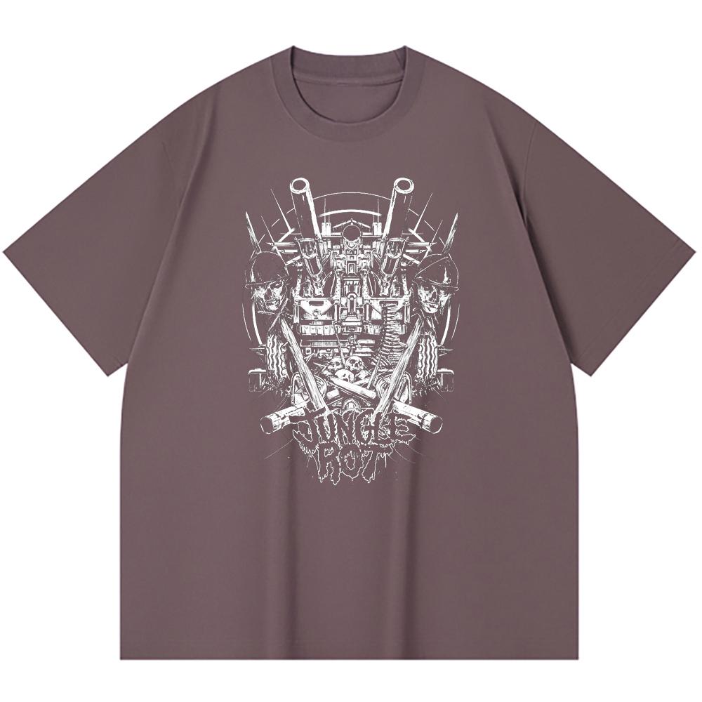 230 g/m² 100% Bavlna T-shirt Heavy Metal Rocková Kapela Tisk Populární Hudby Unisex Těžký Bavlněný T-shirt