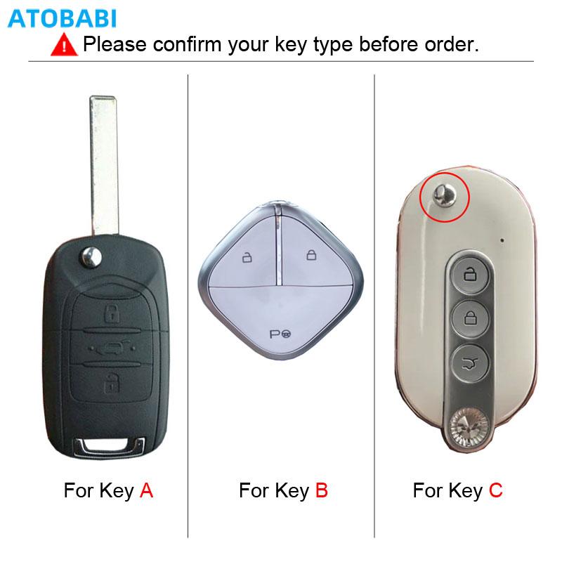 Crystal Style Tpu Car Key Cover Remote Fobs Case Bag For Chevrolet N400 Tornado Wuling Hongguang S Glory V Baojun 560 630 730 Ev