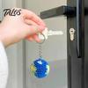 Keychain Pendant Thickened Metal Key Ring, Crochet Earth Shape Bag Pendant, Mini Portable Key Chain for Handbag Backpack Bag Charm