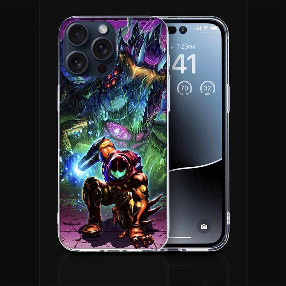 Game M-METROID Clear Phone Case For Iphone 17 Air 16 Pro Max 15 Pro 14 Plus 17E 16E 11 13 12 Mini Cover Cases Fundas Cell TPU Ca
