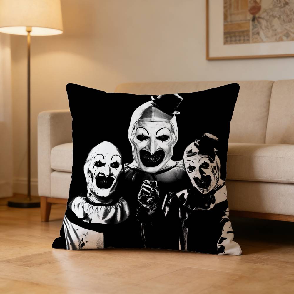 Horror Movie Terrifiers Pillow Case Pattern Printed Pillowcase For Living Room Sofa Cushion Cover