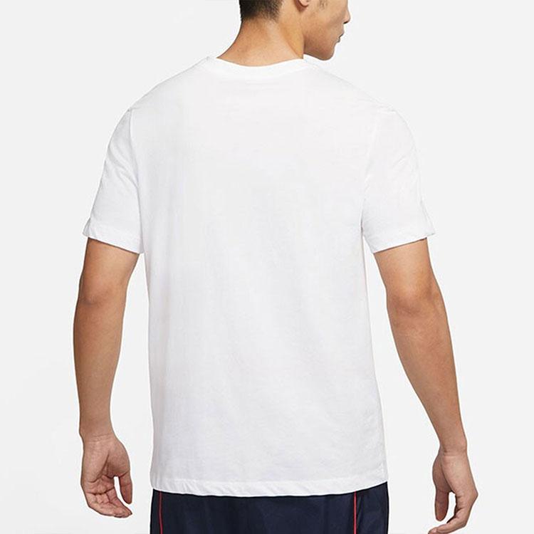 Nike Blumendruck Großes Logo Lässiges Sport-Rundhals-T-Shirt Herren Oberteile Weiß DV1215-100