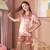 Sleeve Children Short Pajamas Set Summer Clothing Polyester Material Color Solid