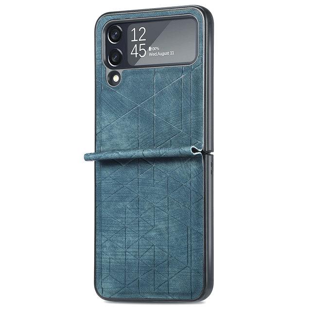 Skládací kožený kryt s protiskluzovou úpravou pro Samsung Galaxy Z Flip4 5g Flip 4 Zflip4 Neskluzové ochranné pouzdra Funda