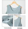 Summer Sand-Washed Double Crepe Silk V-Neck Vest - Women's Solid Casual Wear