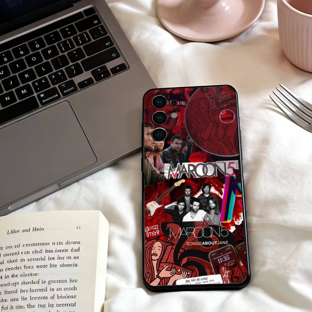 

Band Maroon5 Phone Case For Samsung S25,24,23,22,30,21,10,9,Ultra,Plus,Lite,FE,4,5 G Soft Black Case Samsung S30plus5G