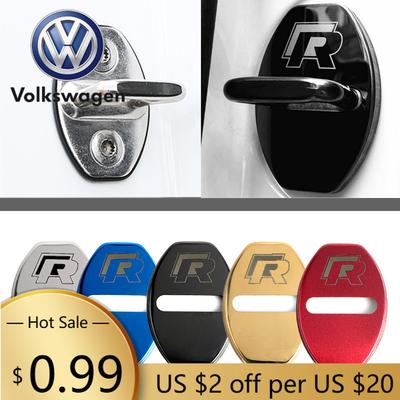 For VOLKSWAGEN VW Door Lock Cover Emblems Case For Volkswagen Passat Golf Jetta Bora Polo Sagitar Tiguan Accessories