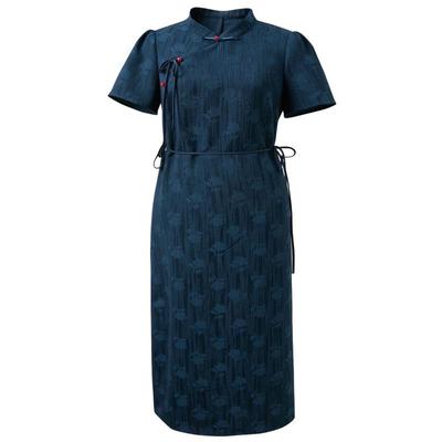 Sancai Plus Size Chinese Style Cheongsam Dress