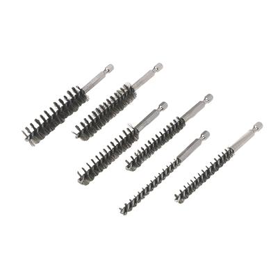 1/6 Stück Bohrerbohrungsreinigungsbürste 1/4" Sechskantschaft Edelstahldrahtbürste zur Rostentfernung von Rohranschlüssen 8-19 mm