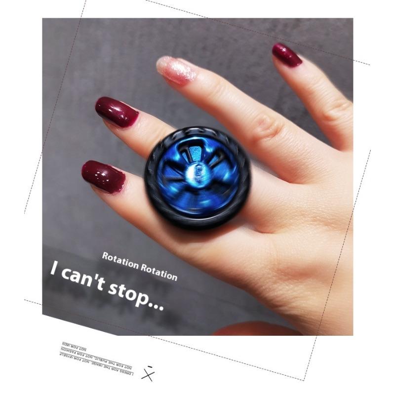 360° Drehbarer Handyhalter Desktop Fingerring Kreisel Stressabbau Spielzeug Winkelansicht Halter Zubehör Rutschfeste Handyhalter