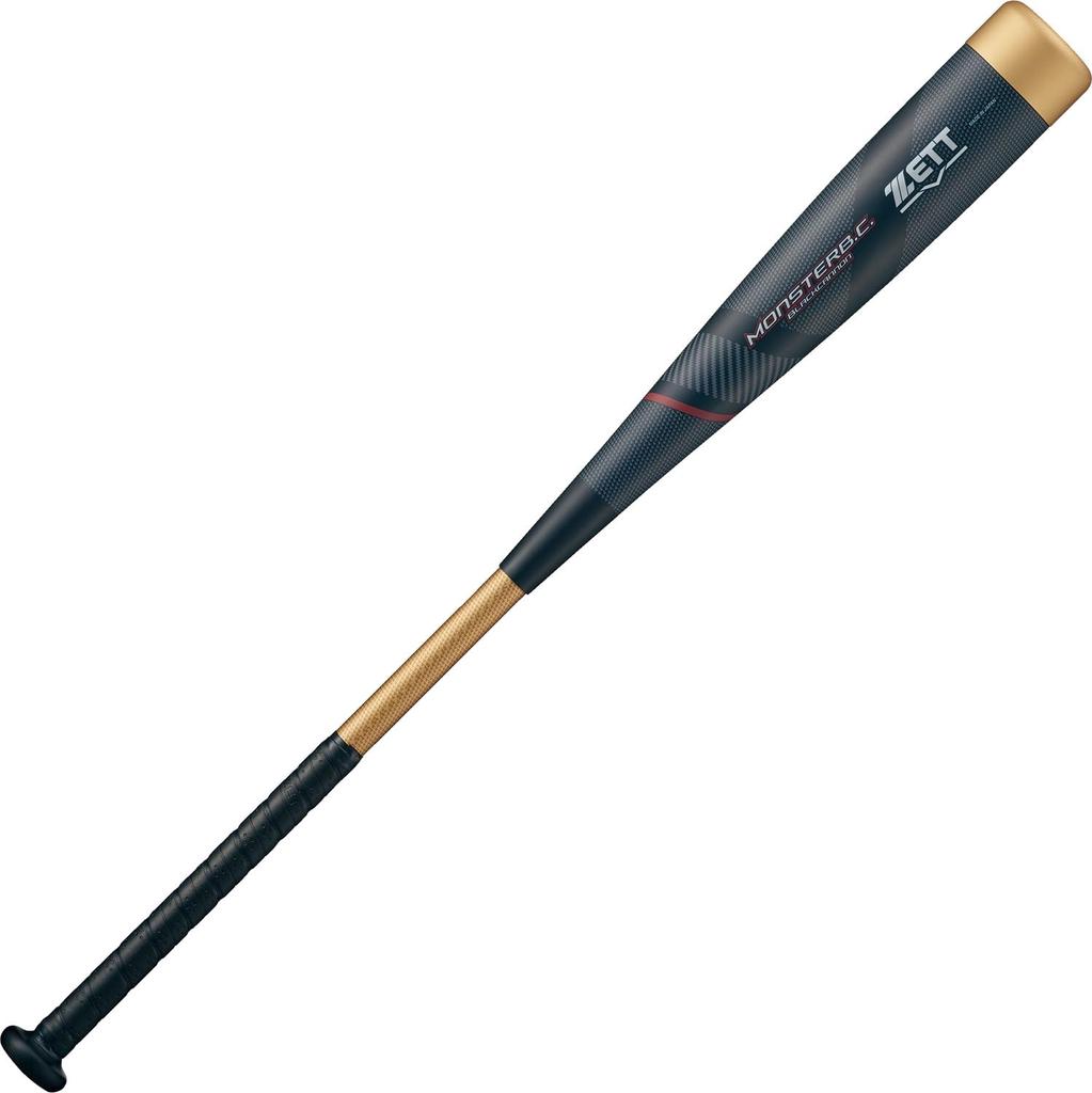 ZETT Weicher Baseballschläger Monster Black Cannon FRP Gefertigt Schlagteil Urethan 84cm 730g Durchschnittlich Gold Made in Japan BCT31384 (Kohlenstoff + Schaum) (8200)