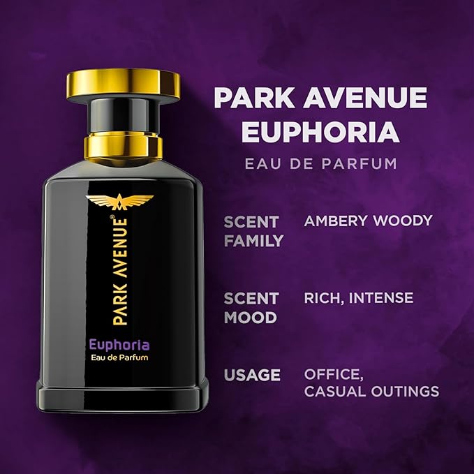 Park Avenue Euphoria, Eau De Parfum Men, 100ml | Long Lasting Perfume for Men |