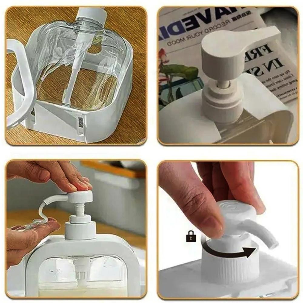 1 Stück 300ml Badezimmer Seifenspender Nachfüllbar Lotion Shampoo Duschgel Halter Tragbar Reise Spender Leere Badezimmer Pumpe