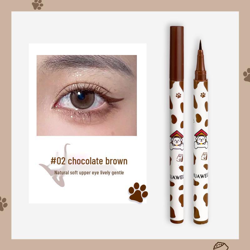 

Хуавэйцзы Ультратонкий коричневый карандаш-подводка для глаз: Быстросохнущий, Стойкий к смазыванию, Легко наносится для безупречного макияжа глаз. Gentle Brown