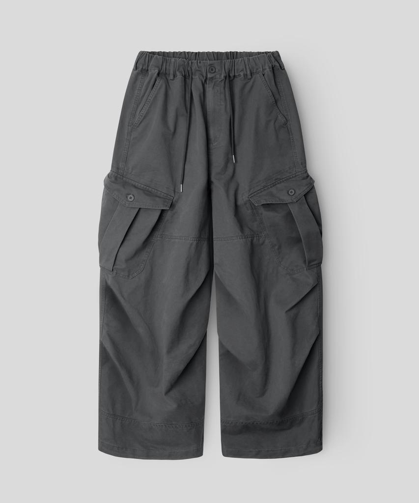 INDUST Washed Multi-Pocket Cargo Wide Pants_Khaki