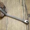 Stylish Stainless Steel Bali Foxtail Chain Bracelet for Men,Double Franco Link Chain Bracelets,Male Jewelry Gift for Dad Son