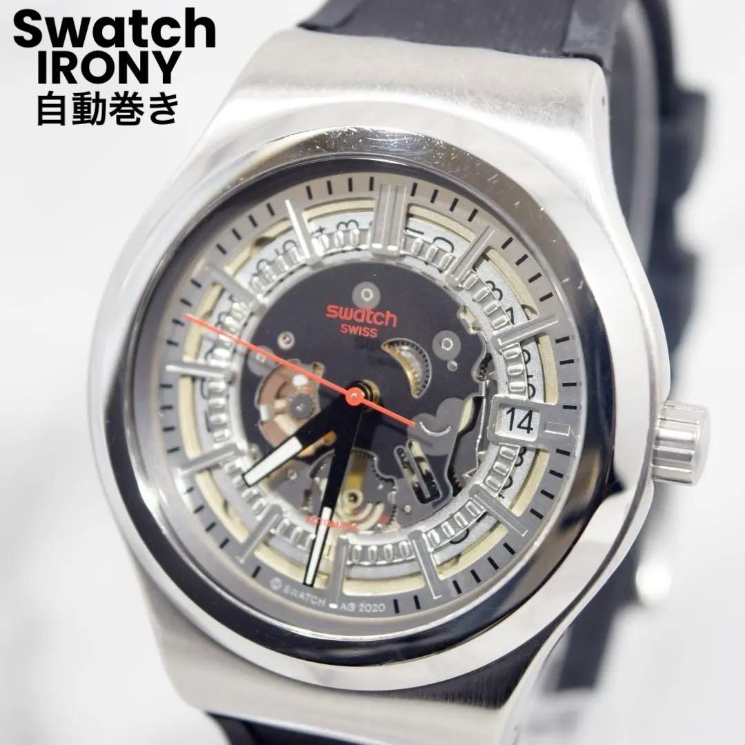 Used Good Condition Swatch System Through Again Skeleton Men s Automatic Winding