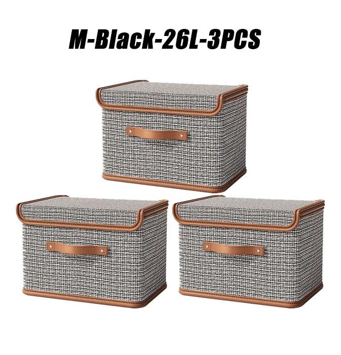 Storage Box with Lid Large Capacity Collapsible Clothing Trousers Storage Box Moisture-proof Dustproof Storage Box Home Supplies