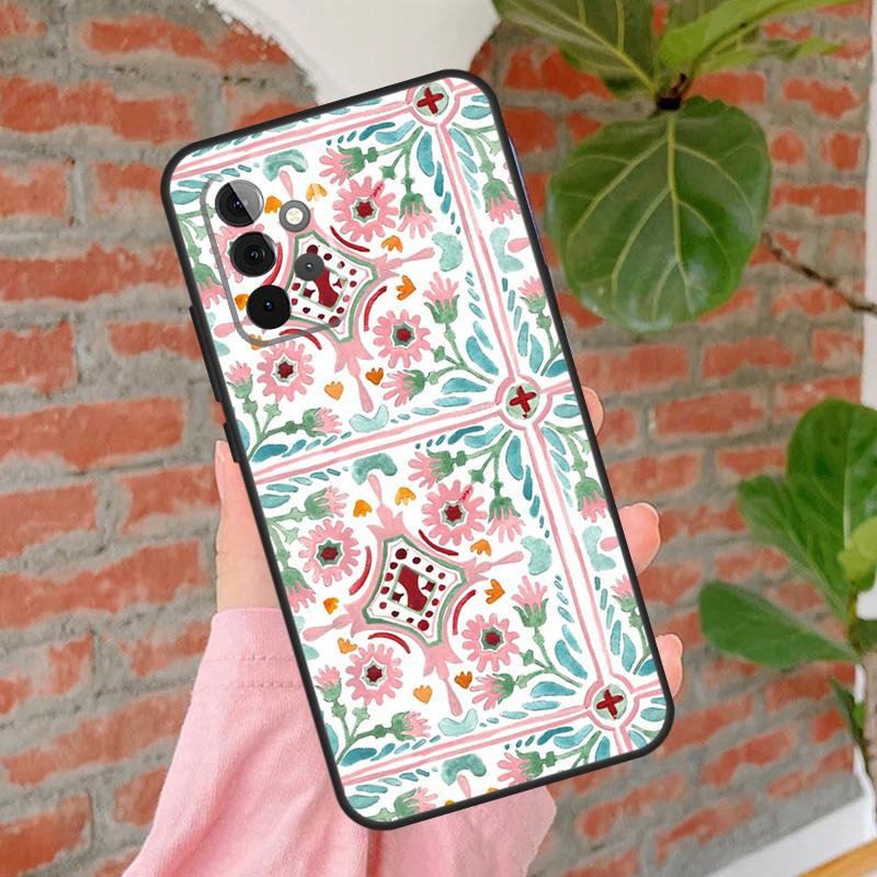 Moroccan Tile Phone Case For Samsung Galaxy A54 A34 A14 A55 A35 A25 A15 A52 A32 A12 A51 A71 A13 A33 A53