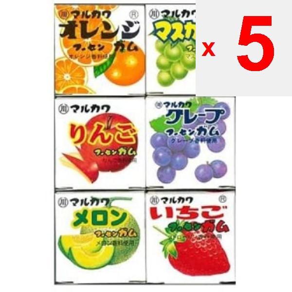 Marukawa Fruit 6 Marble Gum 4pcs X 6 Six Different Fruit Flavored Fusen Gum packs.Six Different Fru Six Different Fruit Flavored Fusen Gum Packs.