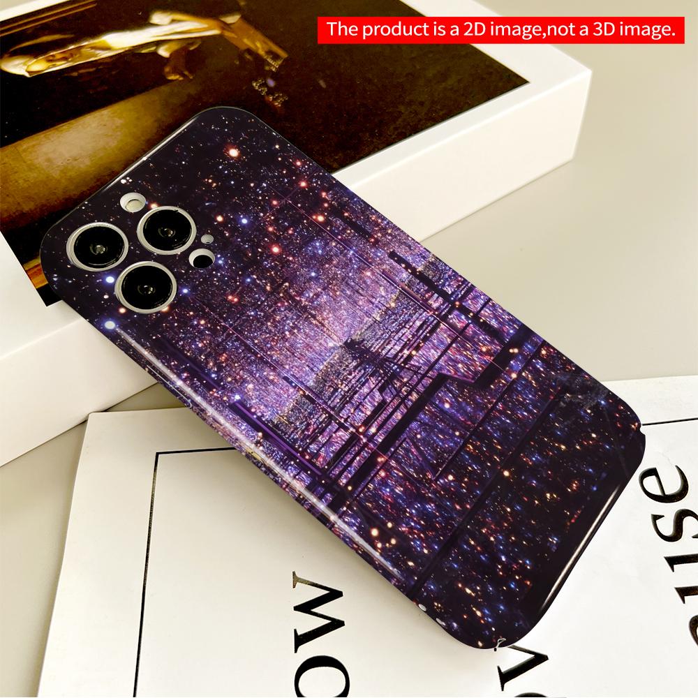 2DFlat Cosmic Sparkle Reflections All inclusive film hard phone case, compatible with iPhone 18 Pro Max 17 16 15 14 13 12 11