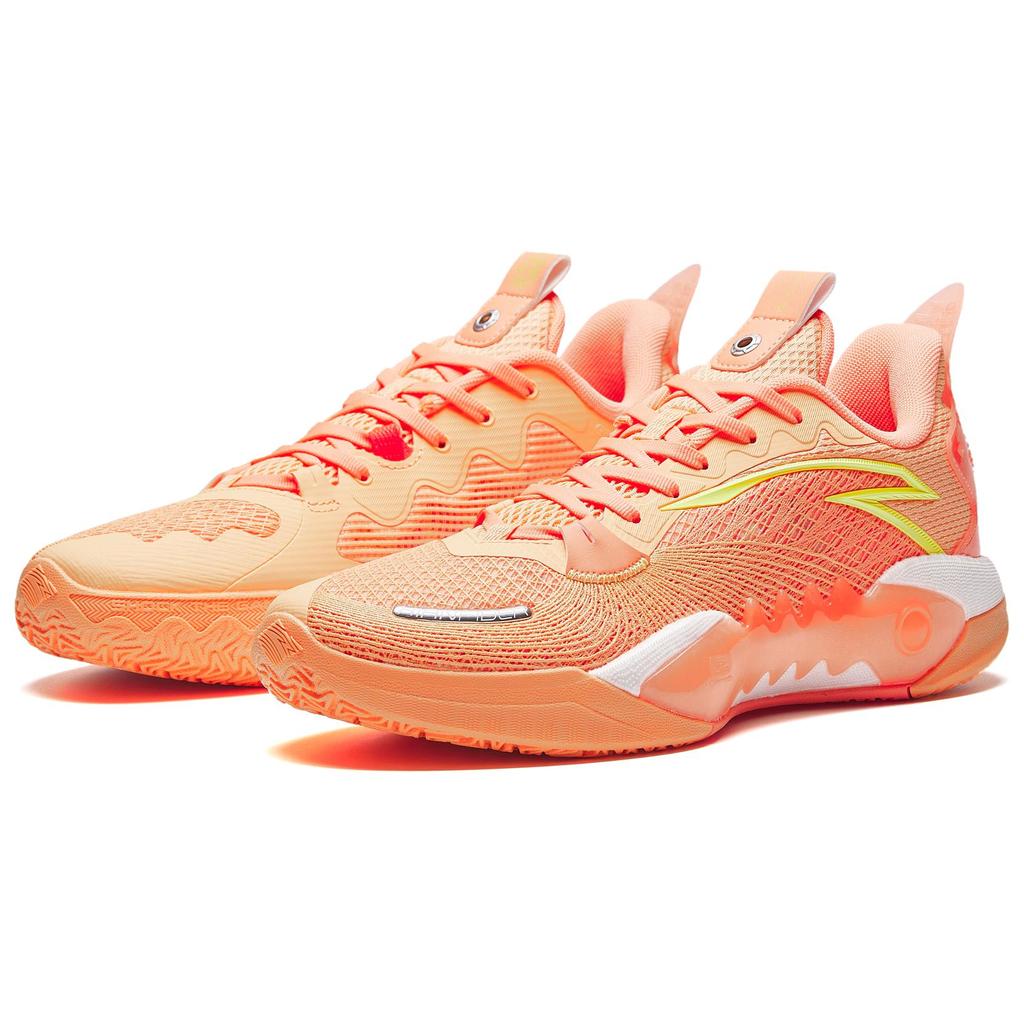 Anta Crazy Tide 5 Team V2 Sun Nitrogen Technology Cement King Shock Absorption Wear Resistant Low Top Basketball Shoes Men Sneaker Orange 912431106S-2