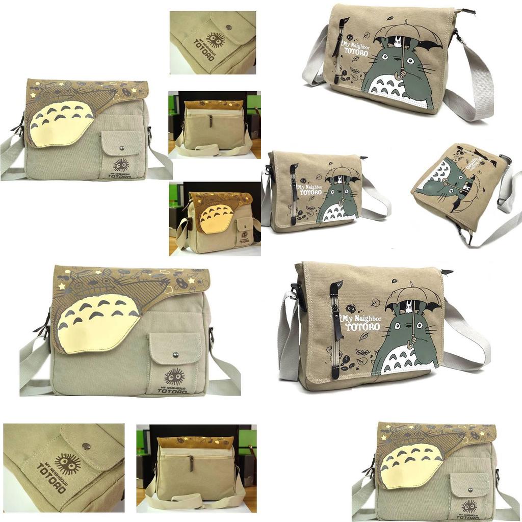 Mein Nachbar Totoro Anime Cartoon Leinwand Schultasche
