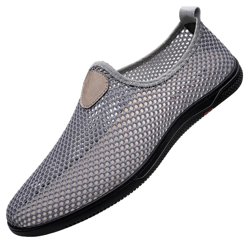 

Мода Мода Мужские Уличные Слипоны Лоферы Сетчатая Ткань Дышащая Мягкая Подошва Повседневная Обувь для Ходьбы Кроссовки Легкая Плоская Дизайнерская Обувь 44 серый