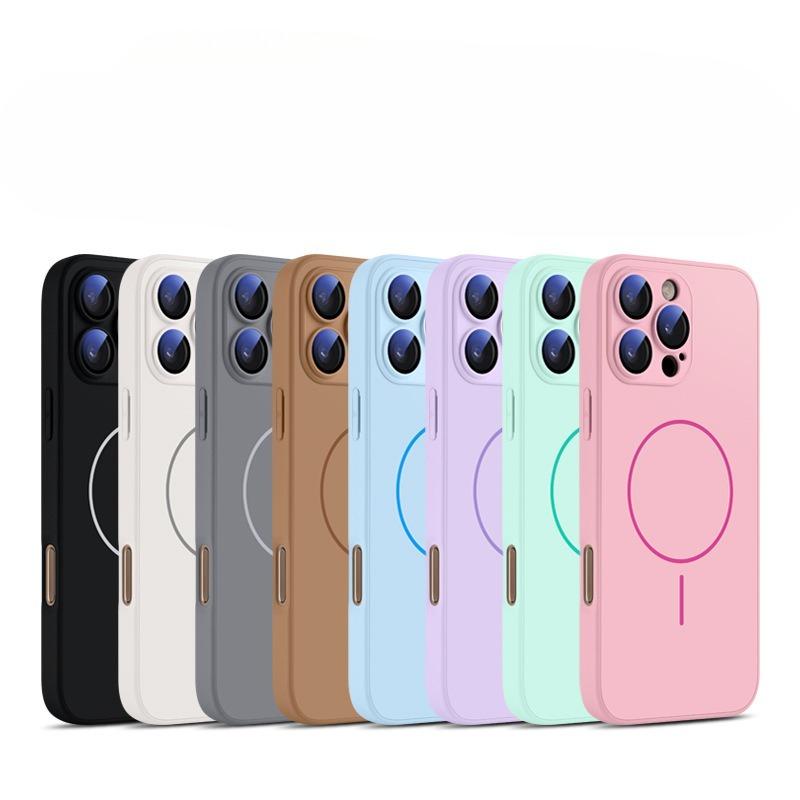 Applicable To IPhone 16 Matte AG Magnetic Suction Phone Case Apple 15 ProMax Full Pack Hard Shell 14 Anti Fall Protection Case