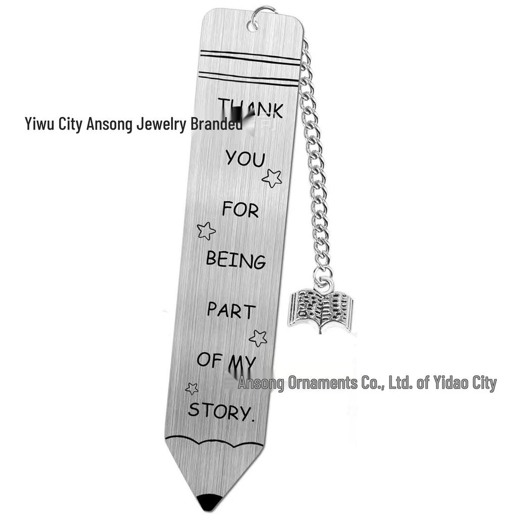 Metal Bookmark & Pen Inspirational Teacher's Day Gift for Students