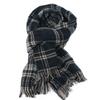 Long Men Thick Shawl Warm Double-sided Scarf Large Plaid Knitted Scarf  Autumn