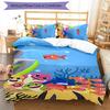 3pcs B-Baby Shark Pattern Bedding Set Duvet Cover Set Includes Duvet Cover &pillowcases,perfect All Season Bedroom Decoration&gift