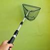 1pc Dark Green Aluminum Alloy Fishing Net - 130cm Telescopic Foldable Triangular Scoop Portable with Positioning for Fishing
