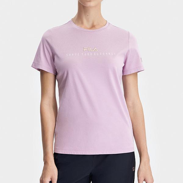 Fila Ss23 Sports Short Sleeve T-Shirt Women Tops Mountain-Rose A11W321110FPK