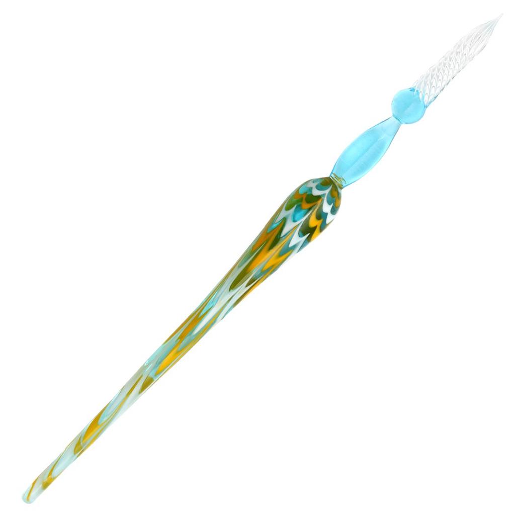 Gullor Glass Dip Signature Vintage Handmade Glass Crystal Dip Sign Gift Blue Pen, Pen, Pen,