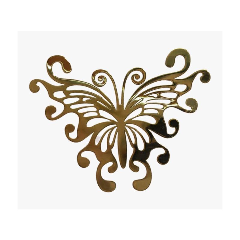 5Sheets Elegant Butterfly Metal Stickers Resin Mold Fillers Jewelry Making Materials Filling Epoxy Resin Supplies