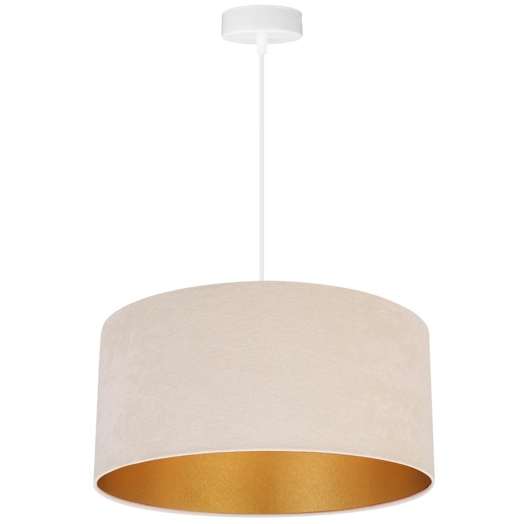 Hanging Lamp Ceiling Chandelier Golden Velvet Lampshade