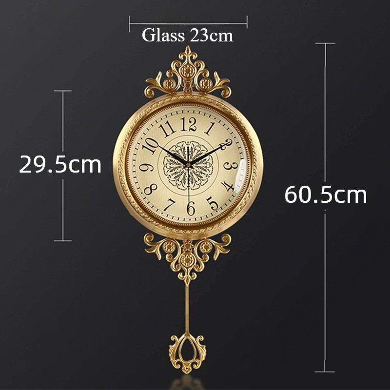 Brass Wall Clock Modern Wall Watch Luxury Aesthetic Large Art Pendulum Clocks Minimalist Silent Elegant Living Room Watches