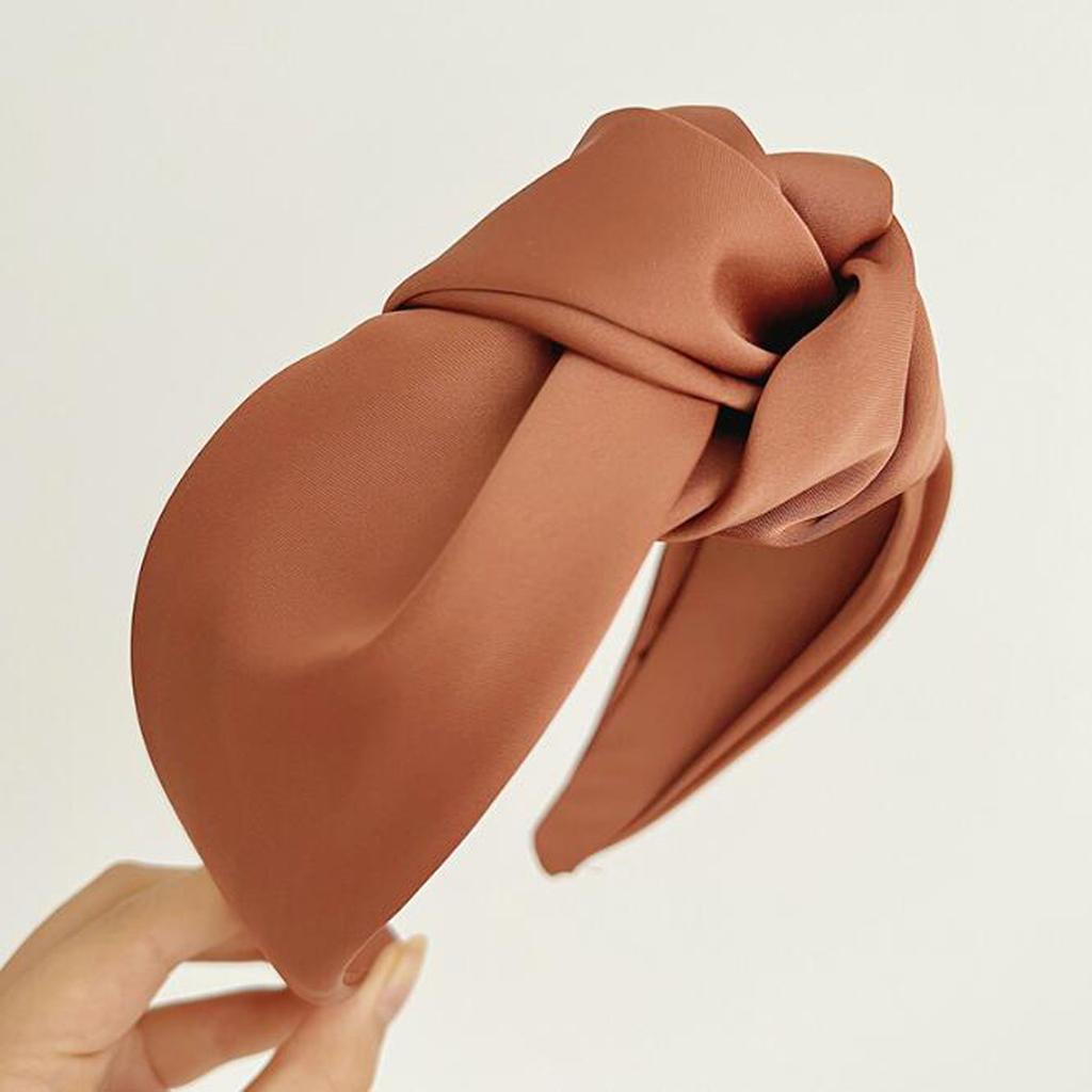 PROLY Ny Mode Dam Pannband Över Sidan Bred Sida Hårband Mittknut Patchwork Huvudbonad Höst Håraccessoarer