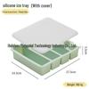 Silicone Ice Cube Tray with Lid: 4-Grid Frozen Soup & Food Storage Box