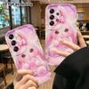 Phone Case: 2D Flat Samsung Galaxy A34 A35 M05 M06 S20 S22 S21 FE Plus 5G Protective Case, Pink Floppy-eared Bunny, Perfect Christmas and Halloween Ho