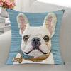 French Bulldog Cushion Covers Chair Living Room Pillowcase Cozy Zipper Sofa Pillow Covers Animal Bedroom Indoor Home Decor