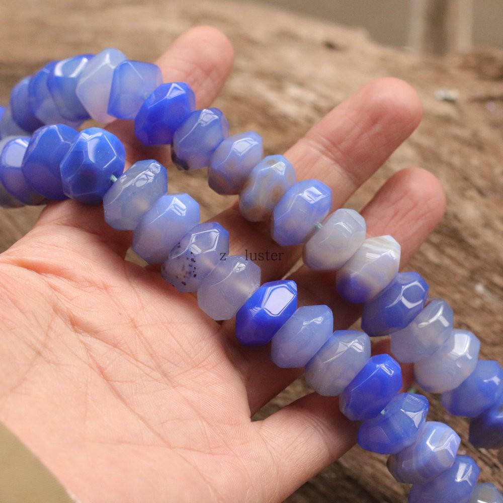 Handmade Natural Agate Faceted Octagonal Beads Necklace - Fashion Jewelry Accessory