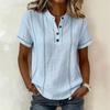2026 New Casual Short-Sleeve Stand Collar Solid Color Patchwork Women's Shirt