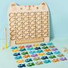 Wooden Letter Number Cognitive Matching Magnetic Fishing Board Children Toy
